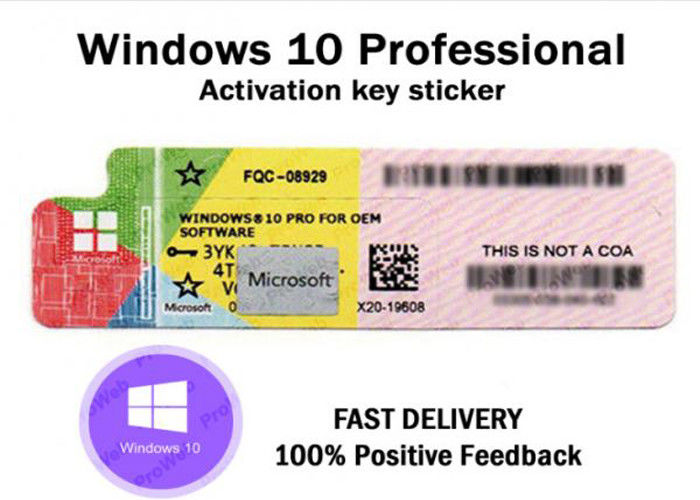 COA online del professionista di Windows 10 di attivazione, software dell'autoadesivo del professionista di Windows 10